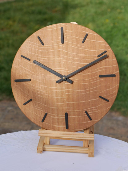 Horloge Chêne Massif - Style Bâtons - Bois Création