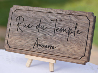 Panneau de rue décoratif - Bois Création